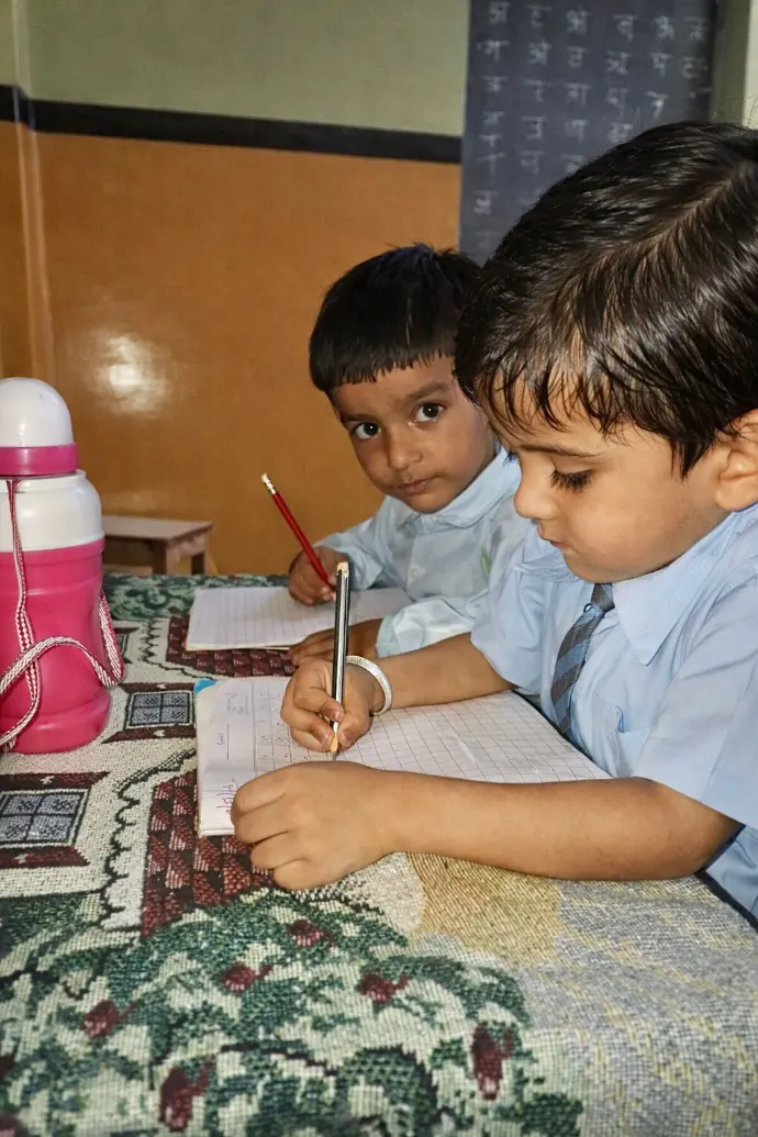 Practical learning activity at S.P. Public Primary School Bikaner