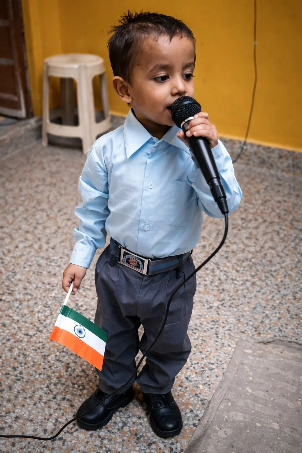 Student singing of S.P. Public Primary School Bikaner